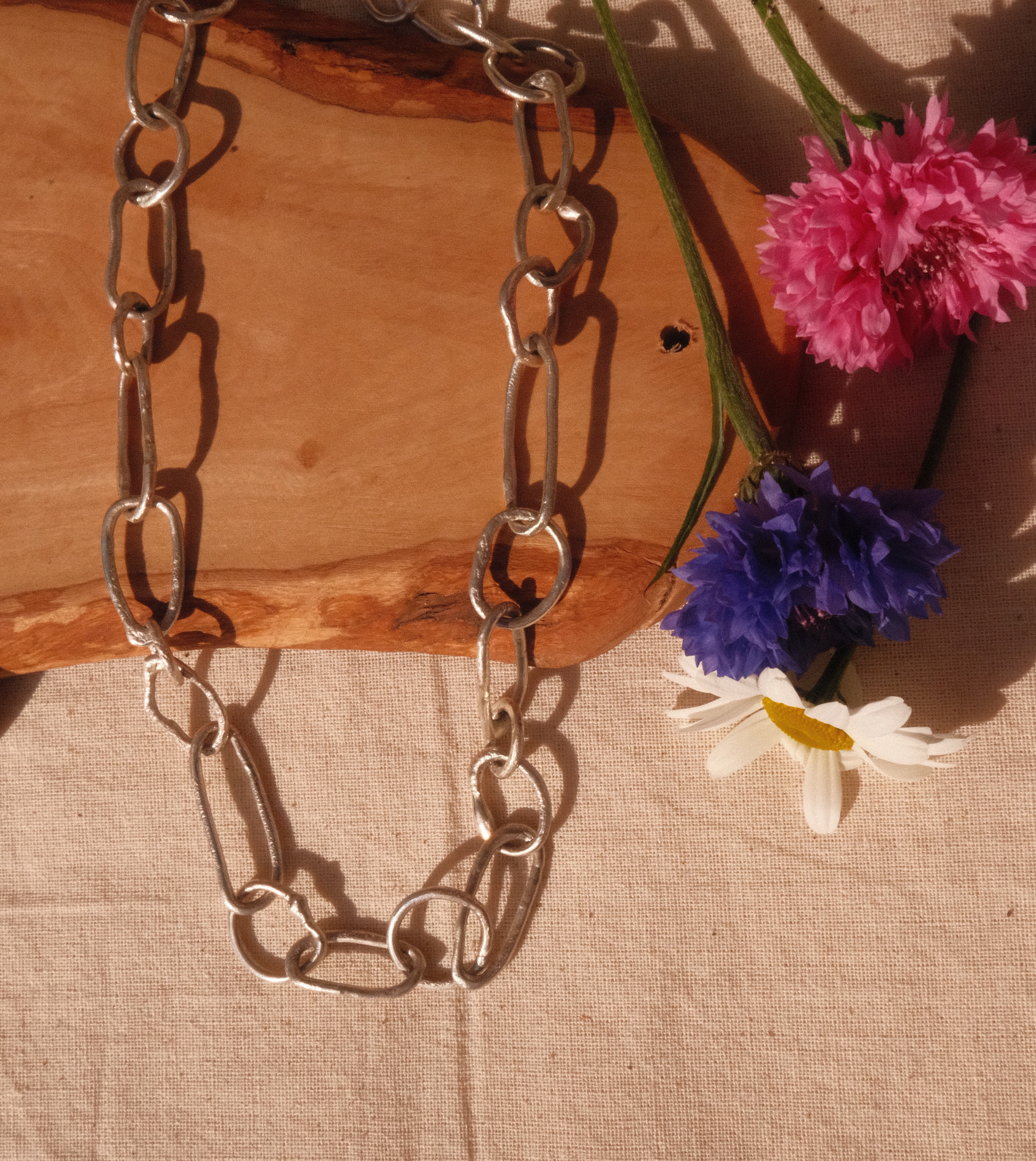 chunky molten chain necklace